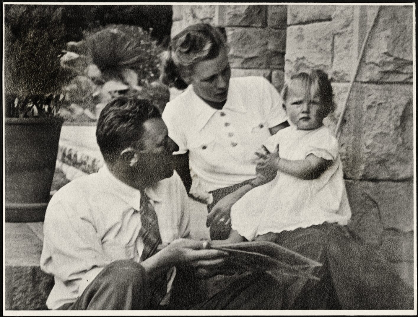 Sir Vincent and Lady Nancy with daughter, Sally, circa 1941