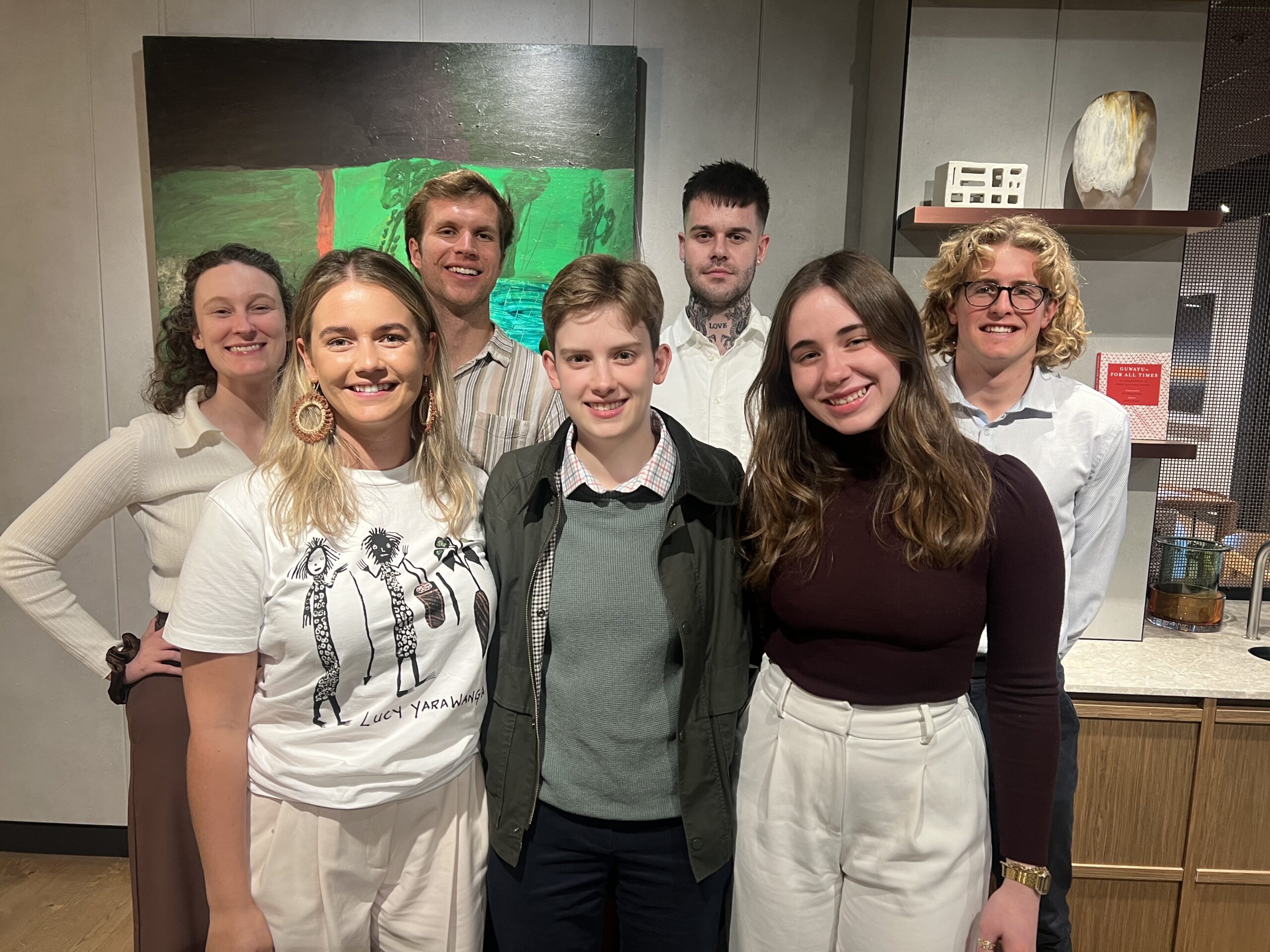 The current YAG: Elise Lane, Gabe Francis, Kieran Lonergan, Harrison Garlick, Samantha Barton,  Charlotte Watson and Taje Fowler