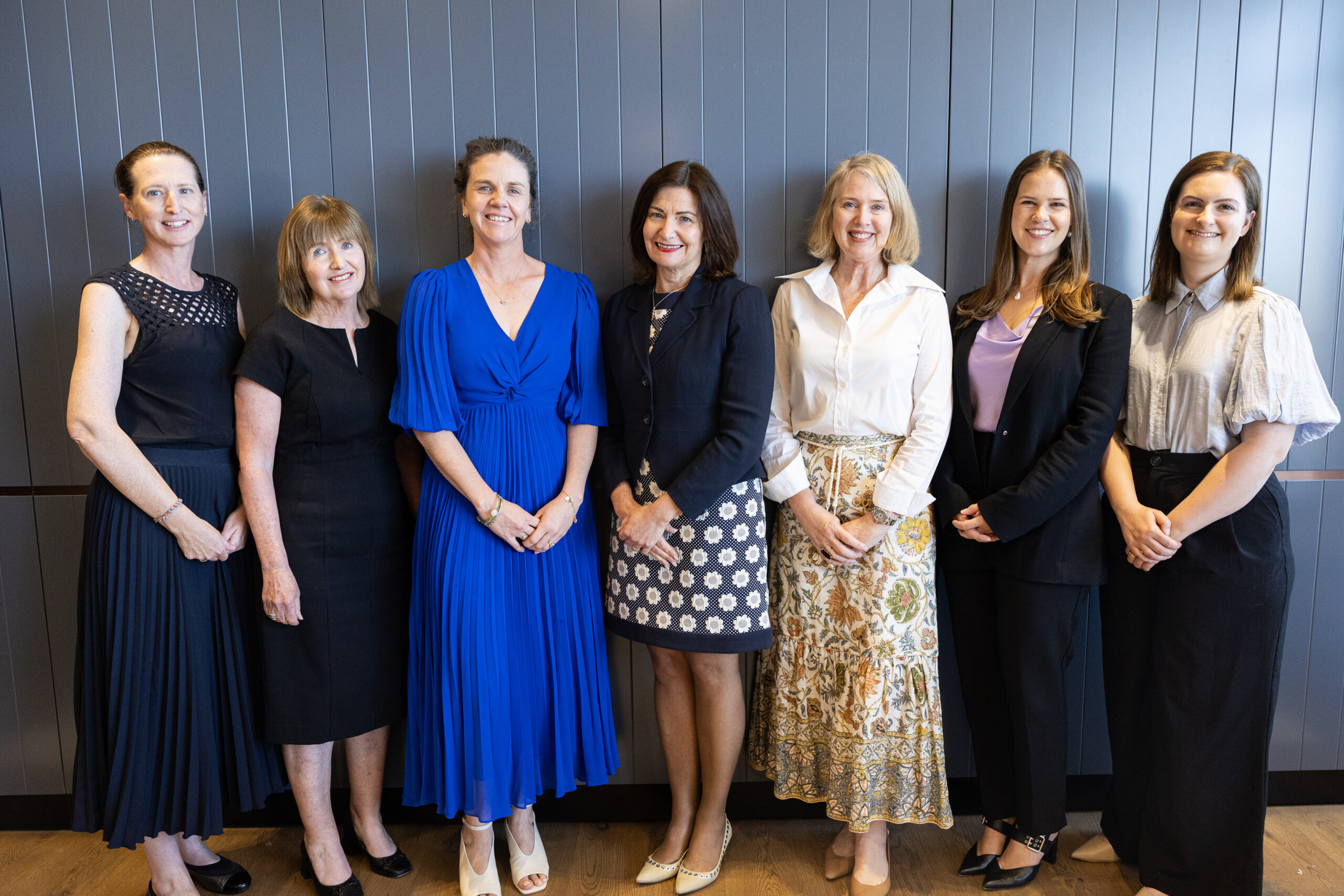 Left to right:  VFFF Team members Nicki Chinner, Lynn Anderson, Claire Mannion, Jenny Wheatley, Catherine Livingstone, El Schwanke and Tessa Grey