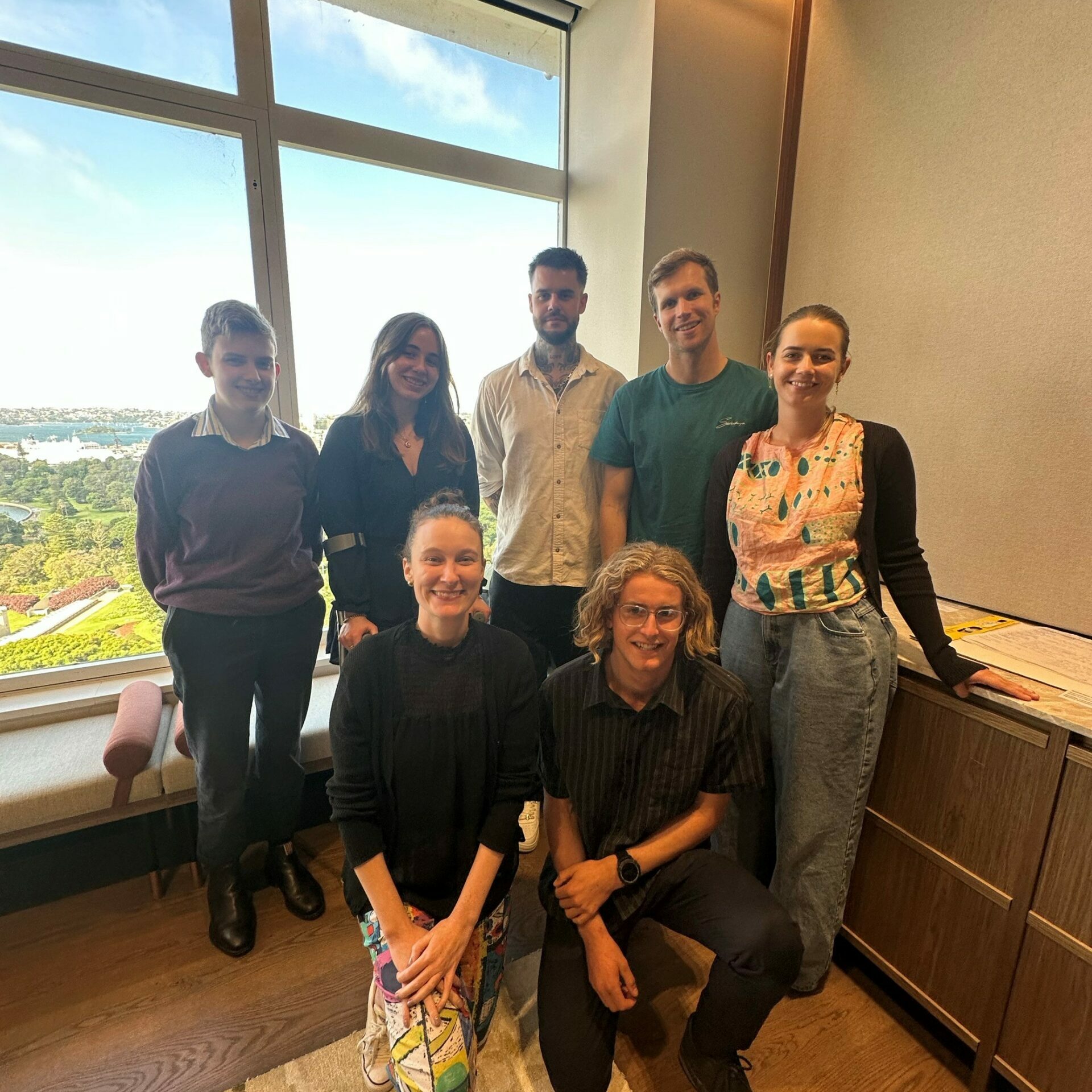 The VFFF Youth Advisory Group. Left to right, back row: Charlotte Watson, Samantha Burton, Kieran Lonergan, Gabe Francis, Taje Fowler. Front row: Elise Lane and Harrison Garlick.